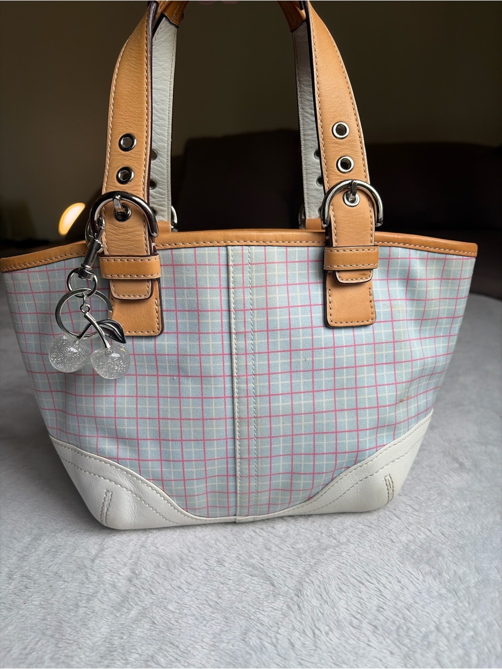 Coach Pastel Plaid Mini Bag 🍒